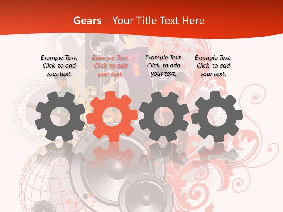 Illustration With Rock Band Stock Vector Illustration: PowerPoint Template