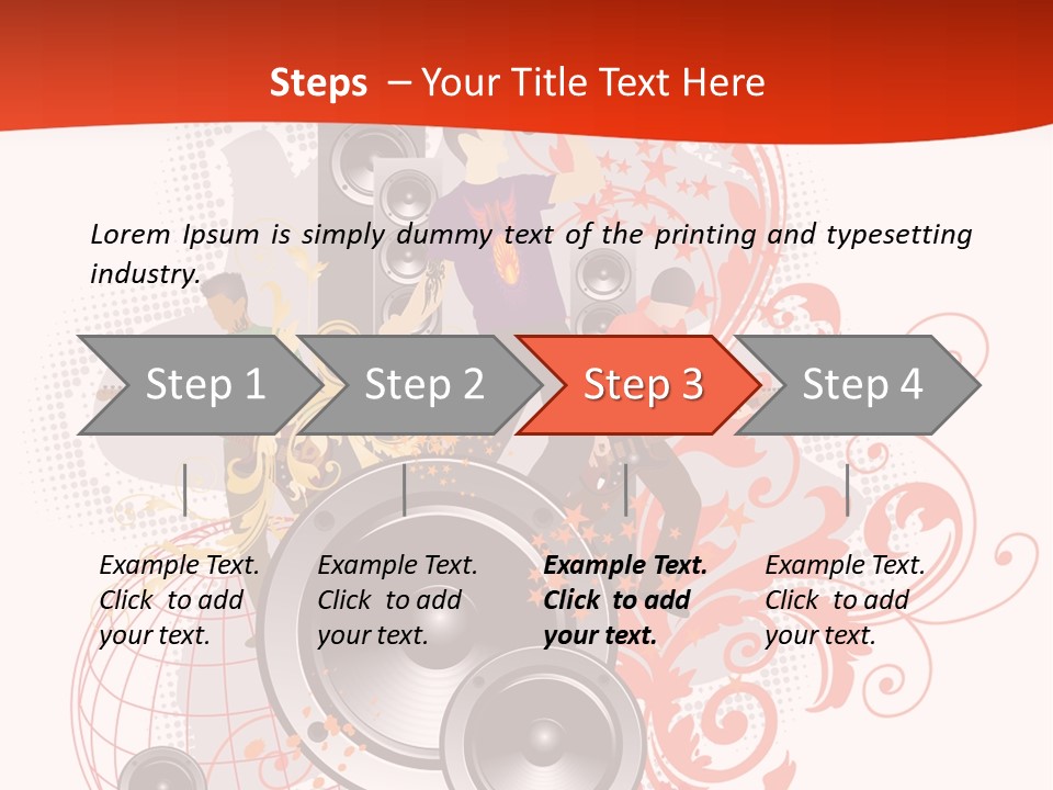 Illustration With Rock Band Stock Vector Illustration: PowerPoint Template