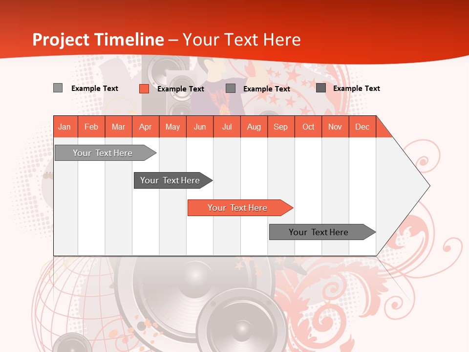 Illustration With Rock Band Stock Vector Illustration: PowerPoint Template