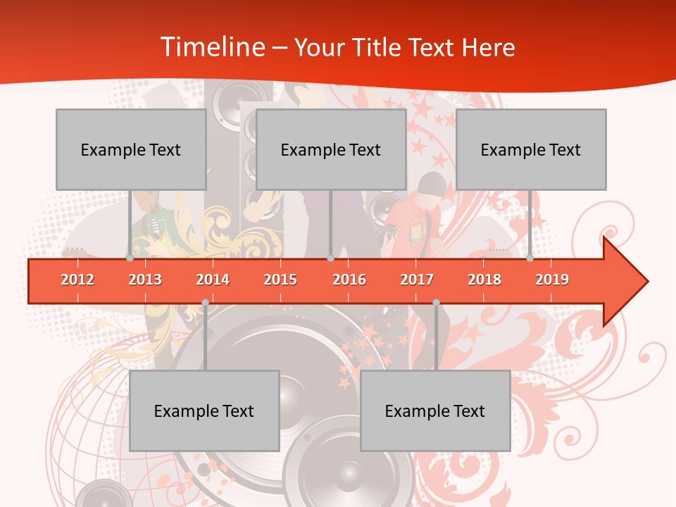 Illustration With Rock Band Stock Vector Illustration: PowerPoint Template