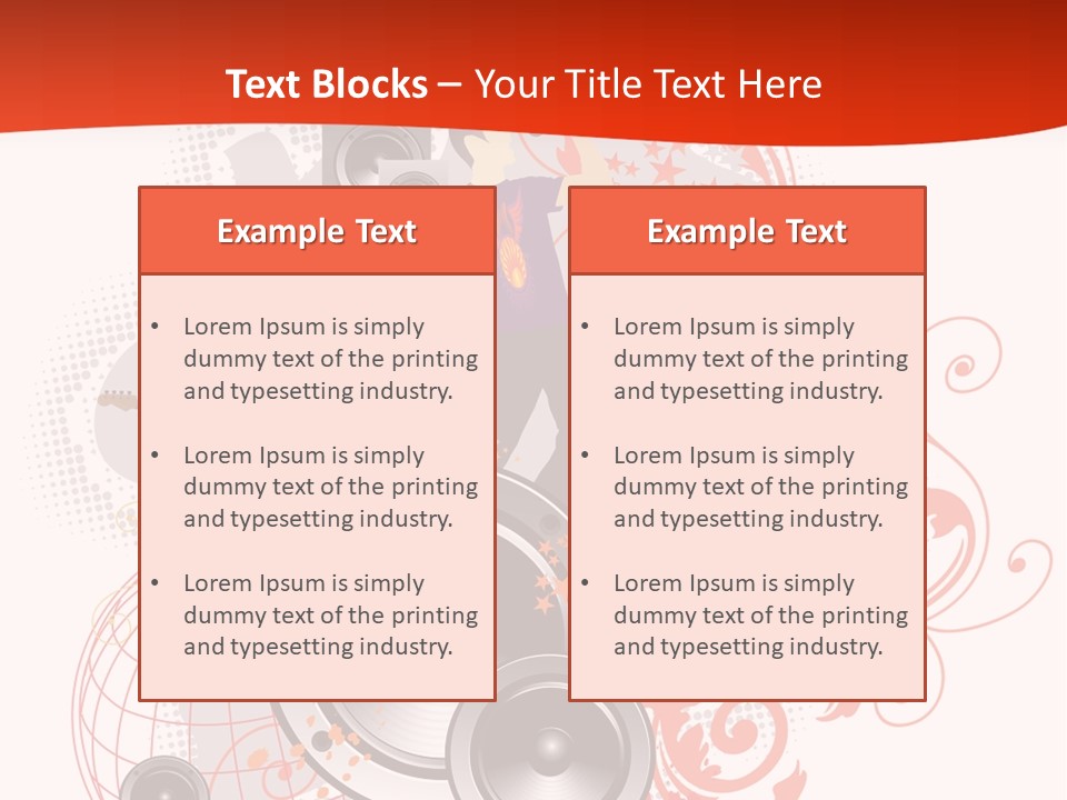 Illustration With Rock Band Stock Vector Illustration: PowerPoint Template