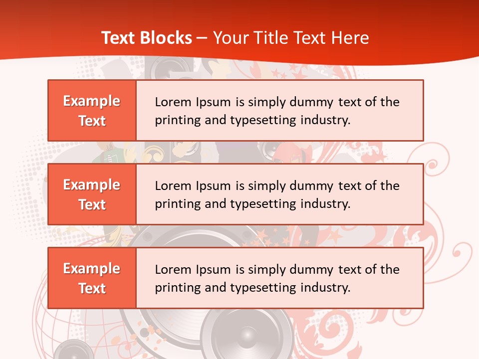 Illustration With Rock Band Stock Vector Illustration: PowerPoint Template