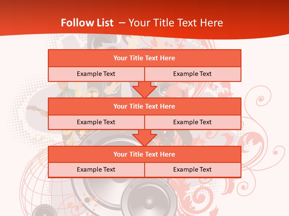 Illustration With Rock Band Stock Vector Illustration: PowerPoint Template