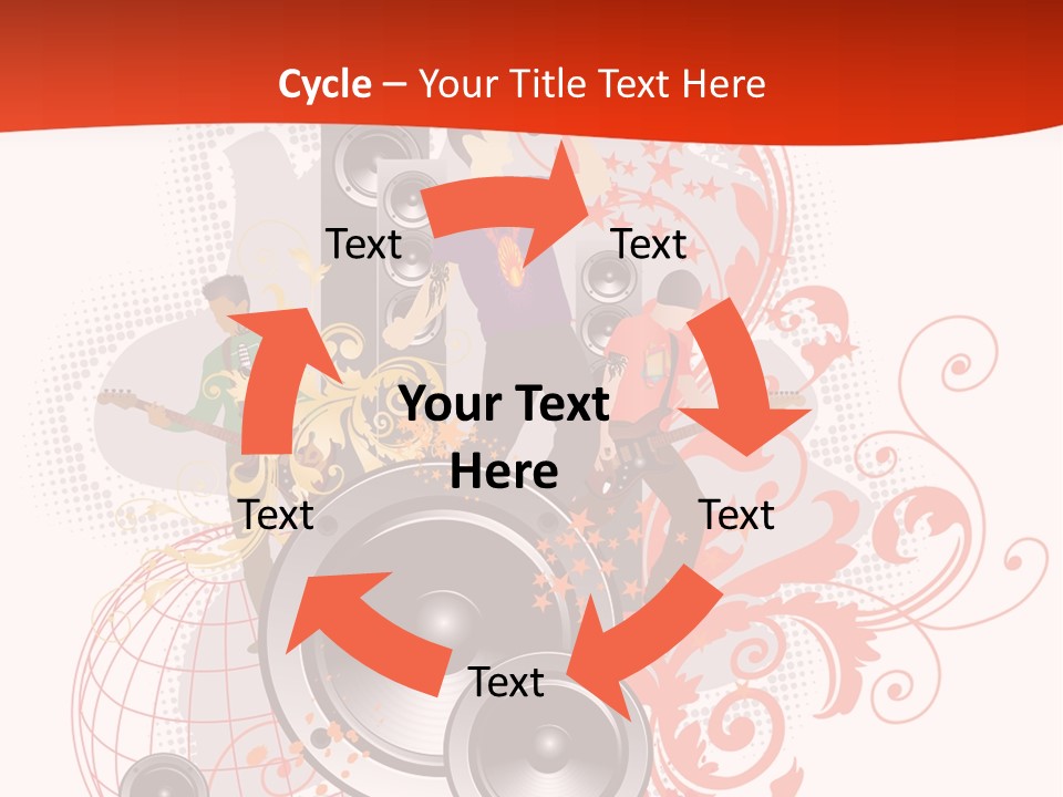 Illustration With Rock Band Stock Vector Illustration: PowerPoint Template