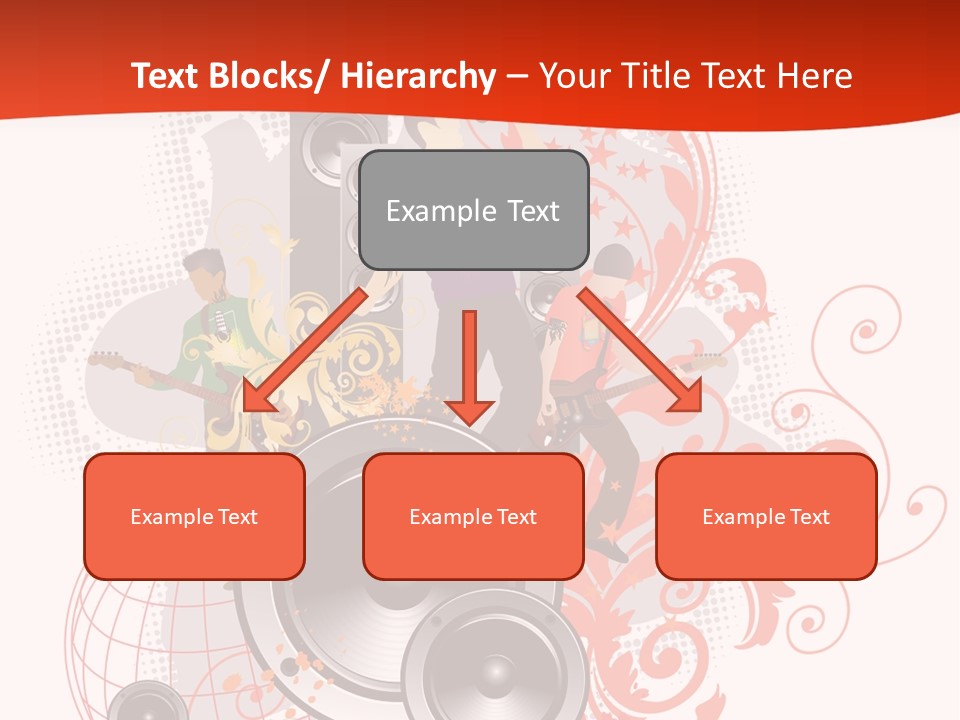Illustration With Rock Band Stock Vector Illustration: PowerPoint Template