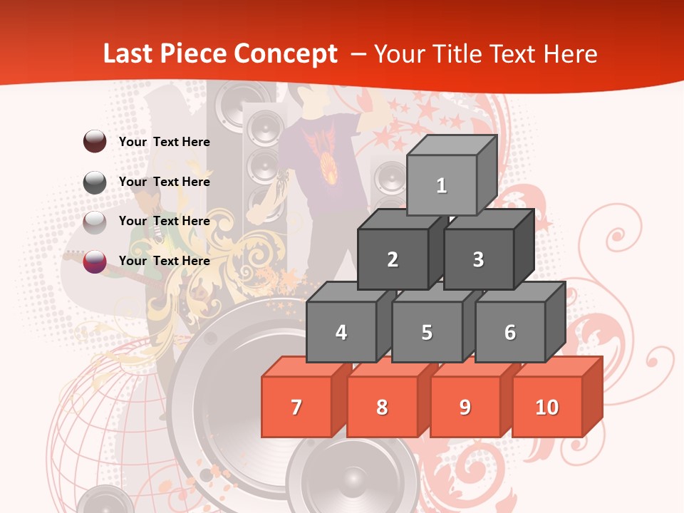 Illustration With Rock Band Stock Vector Illustration: PowerPoint Template