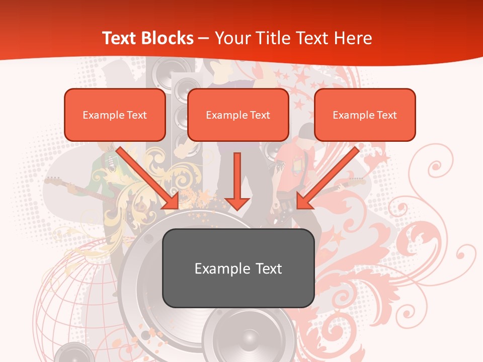 Illustration With Rock Band Stock Vector Illustration: PowerPoint Template