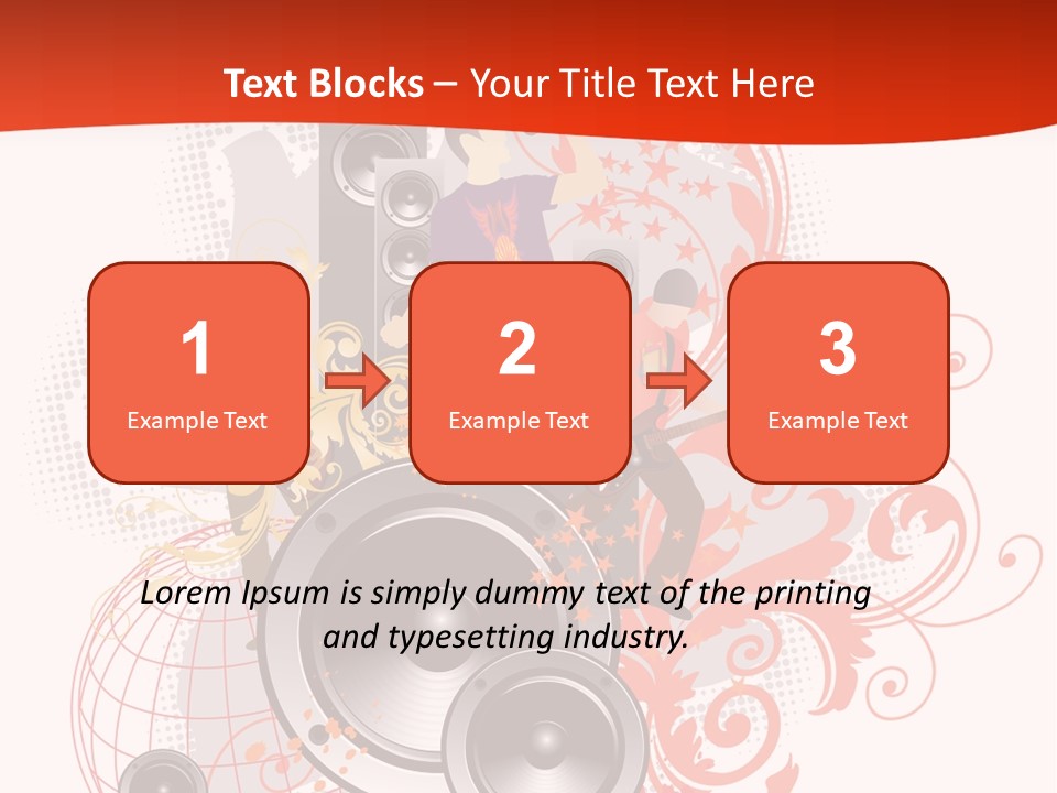 Illustration With Rock Band Stock Vector Illustration: PowerPoint Template