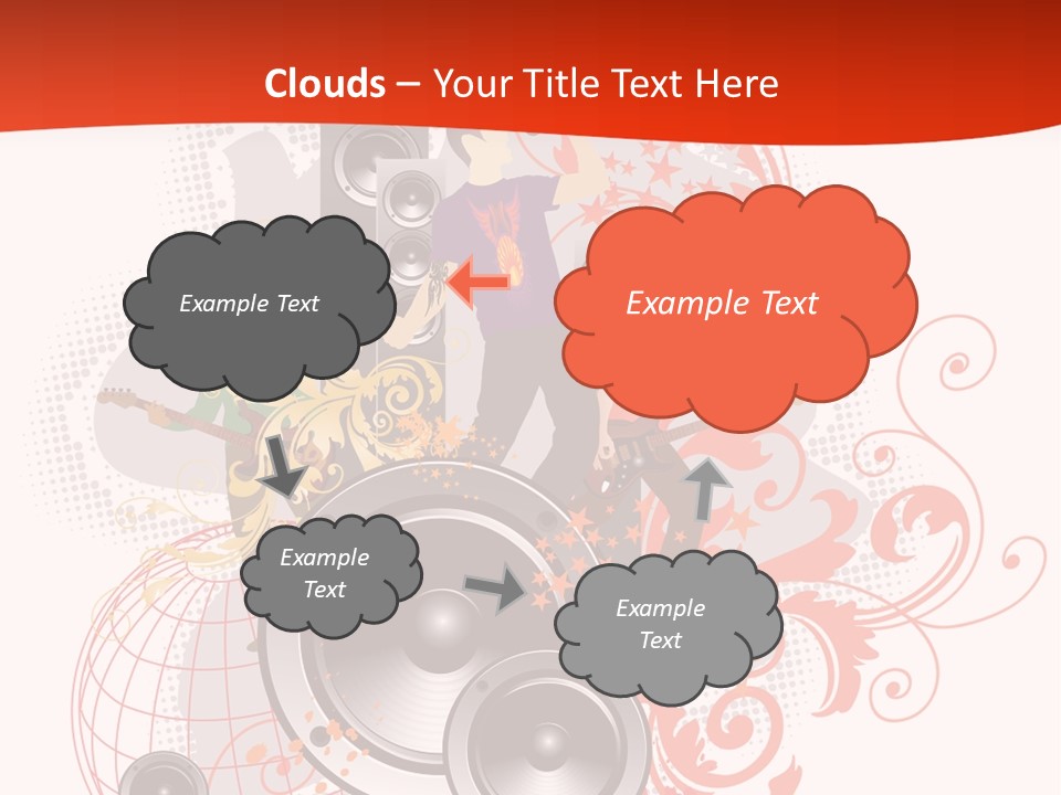 Illustration With Rock Band Stock Vector Illustration: PowerPoint Template