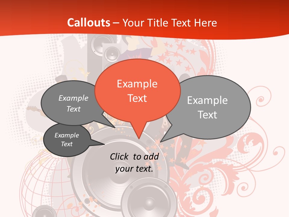 Illustration With Rock Band Stock Vector Illustration: PowerPoint Template