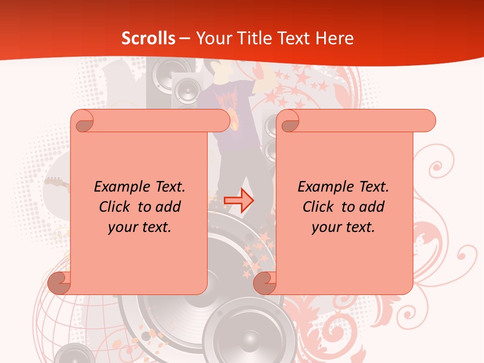 Illustration With Rock Band Stock Vector Illustration: PowerPoint Template