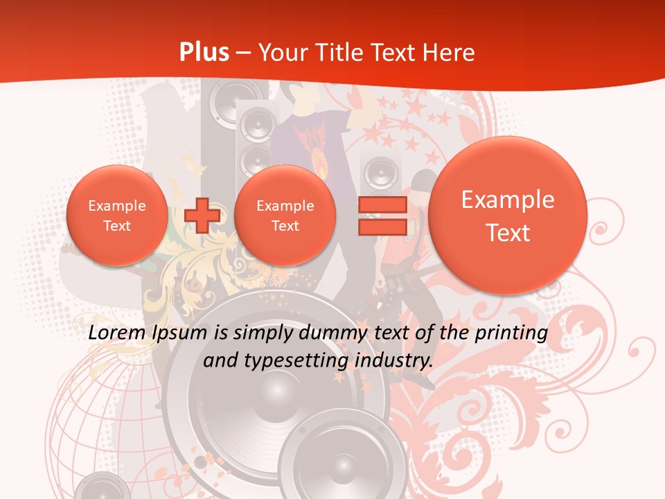 Illustration With Rock Band Stock Vector Illustration: PowerPoint Template