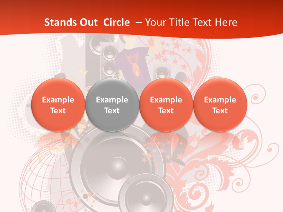 Illustration With Rock Band Stock Vector Illustration: PowerPoint Template