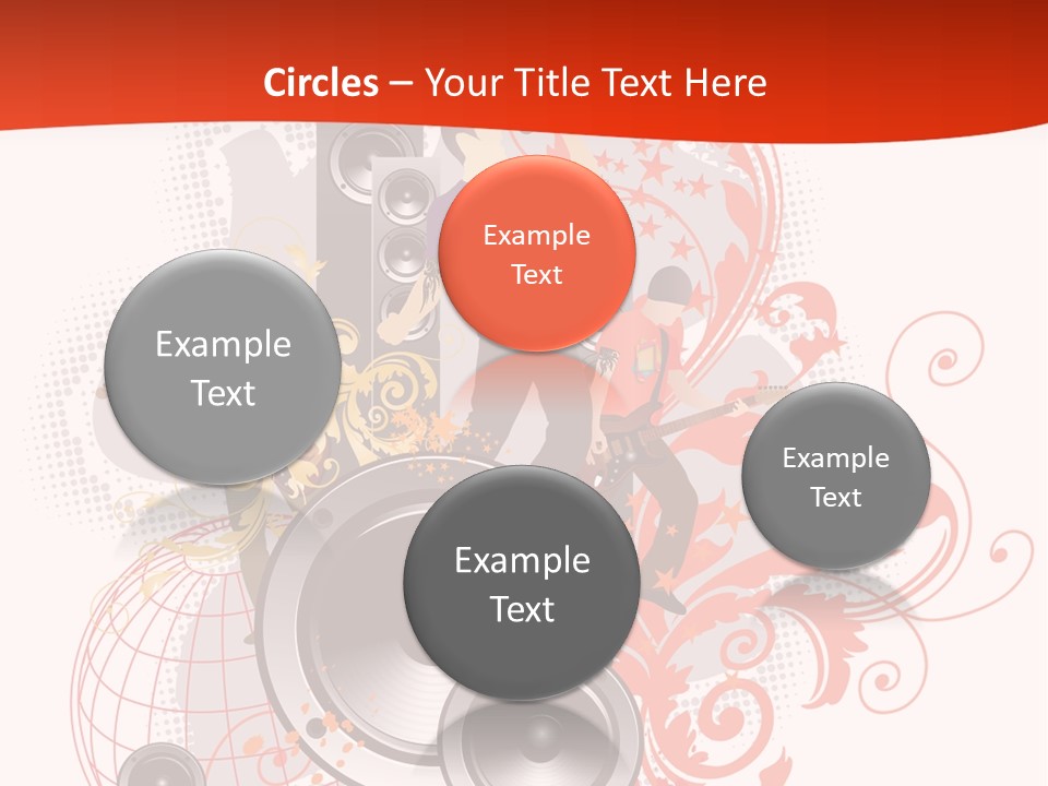 Illustration With Rock Band Stock Vector Illustration: PowerPoint Template