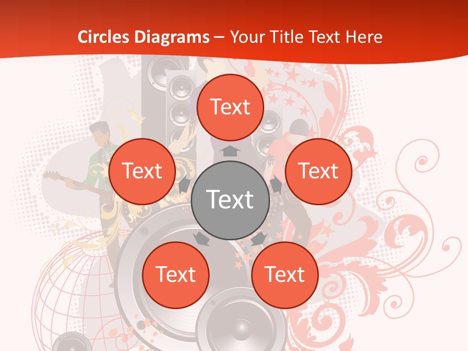 Illustration With Rock Band Stock Vector Illustration: PowerPoint Template