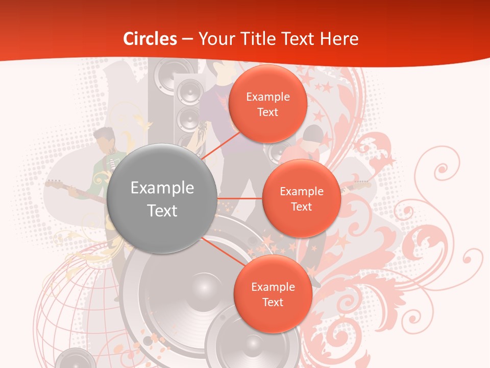 Illustration With Rock Band Stock Vector Illustration: PowerPoint Template