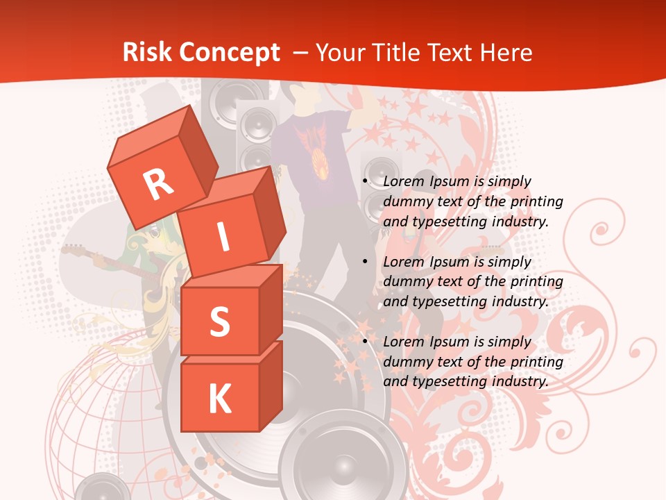 Illustration With Rock Band Stock Vector Illustration: PowerPoint Template