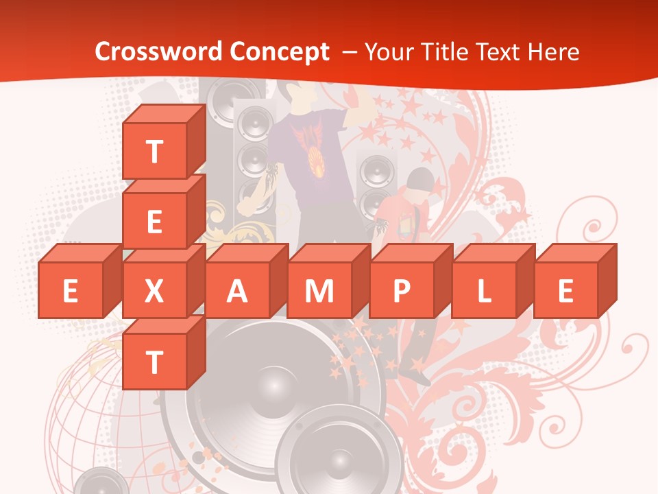 Illustration With Rock Band Stock Vector Illustration: PowerPoint Template