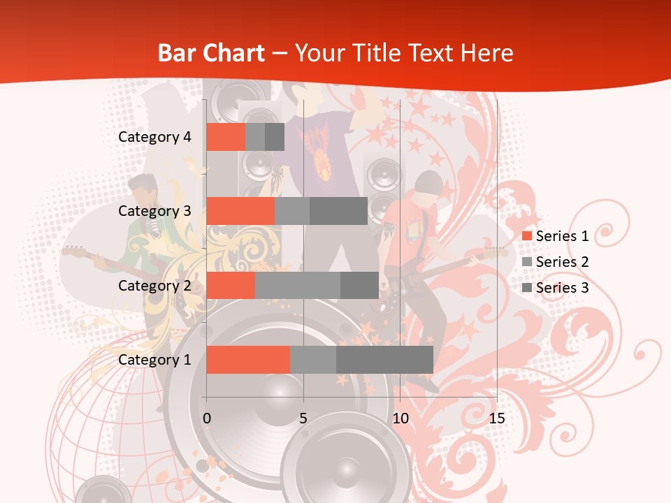 Illustration With Rock Band Stock Vector Illustration: PowerPoint Template