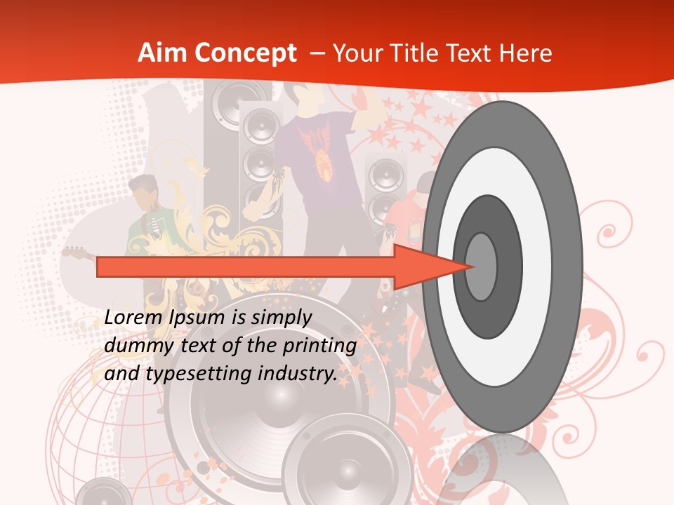 Illustration With Rock Band Stock Vector Illustration: PowerPoint Template