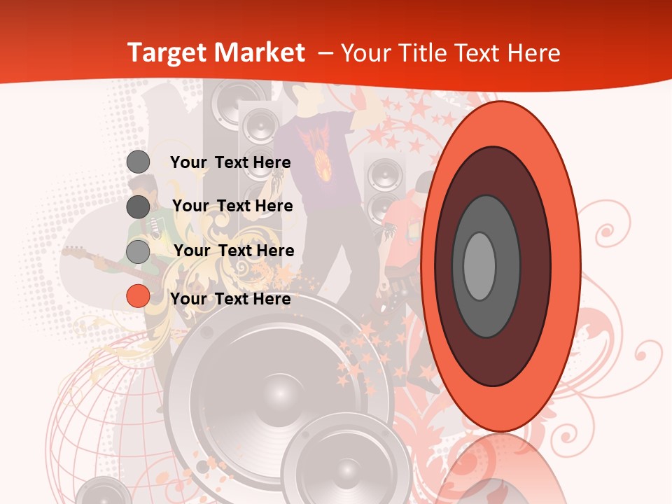 Illustration With Rock Band Stock Vector Illustration: PowerPoint Template