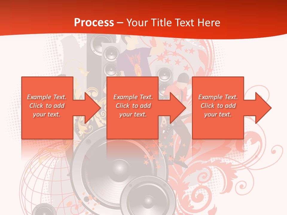 Illustration With Rock Band Stock Vector Illustration: PowerPoint Template