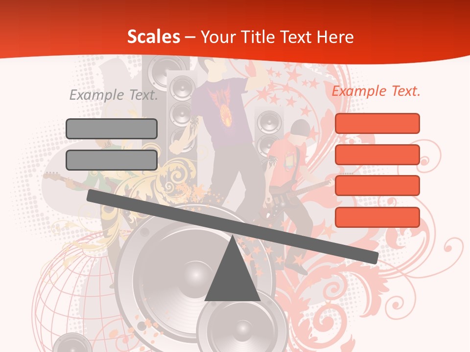 Illustration With Rock Band Stock Vector Illustration: PowerPoint Template