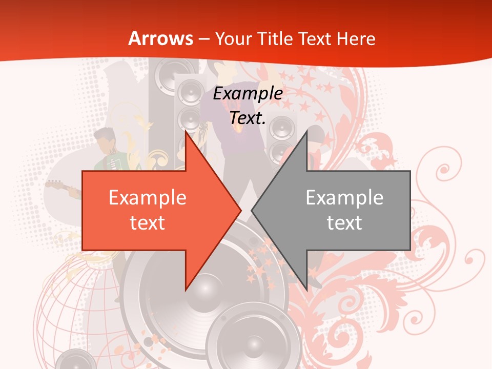 Illustration With Rock Band Stock Vector Illustration: PowerPoint Template