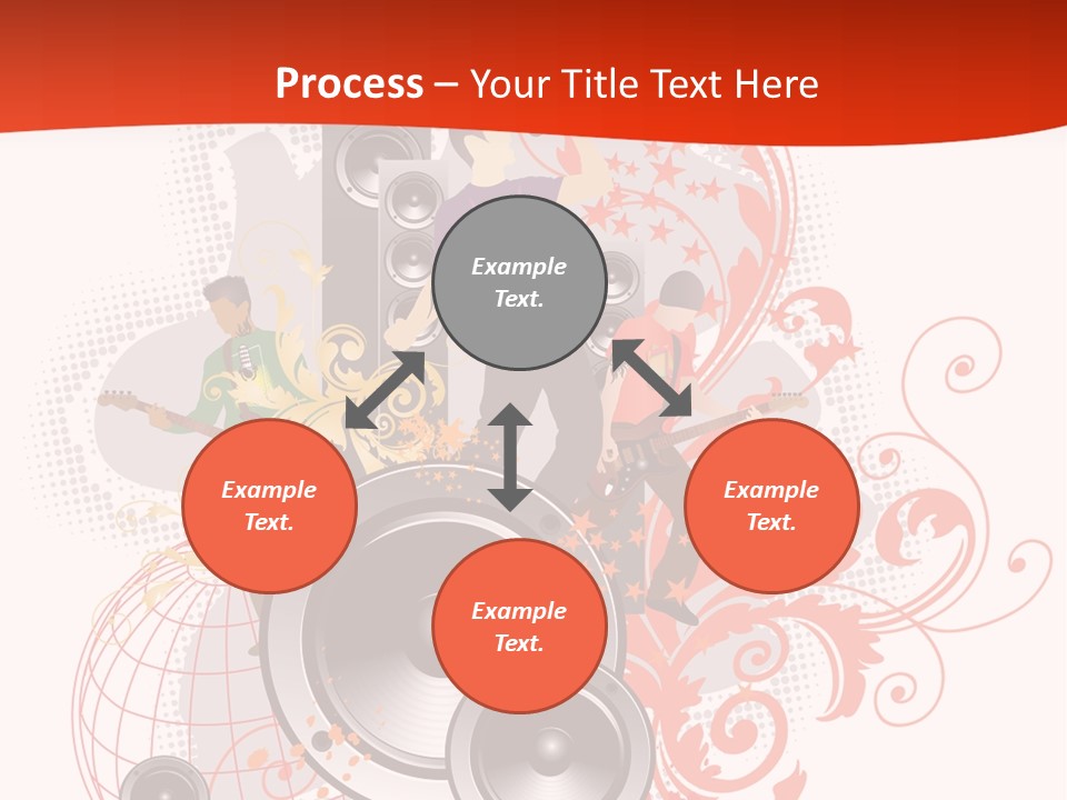 Illustration With Rock Band Stock Vector Illustration: PowerPoint Template