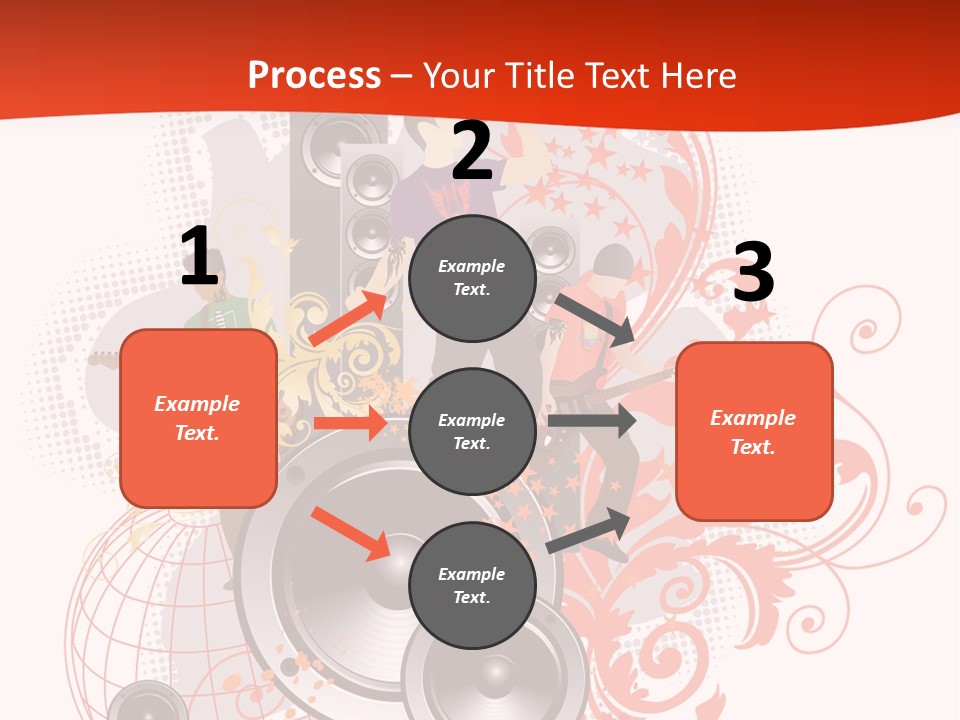 Illustration With Rock Band Stock Vector Illustration: PowerPoint Template