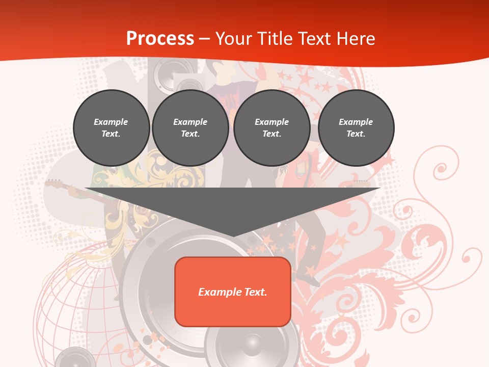 Illustration With Rock Band Stock Vector Illustration: PowerPoint Template