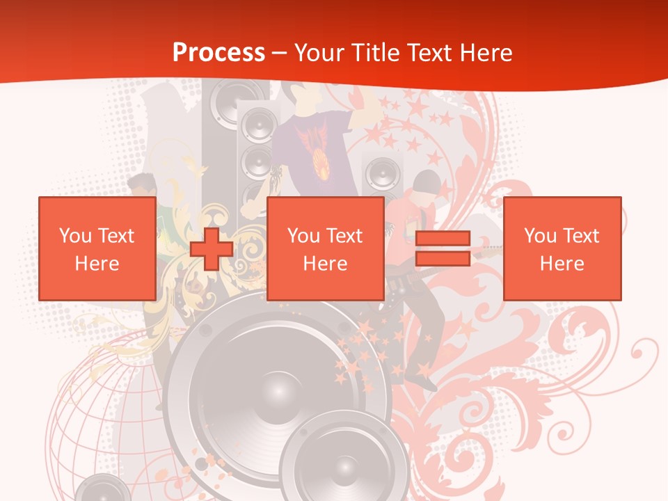 Illustration With Rock Band Stock Vector Illustration: PowerPoint Template