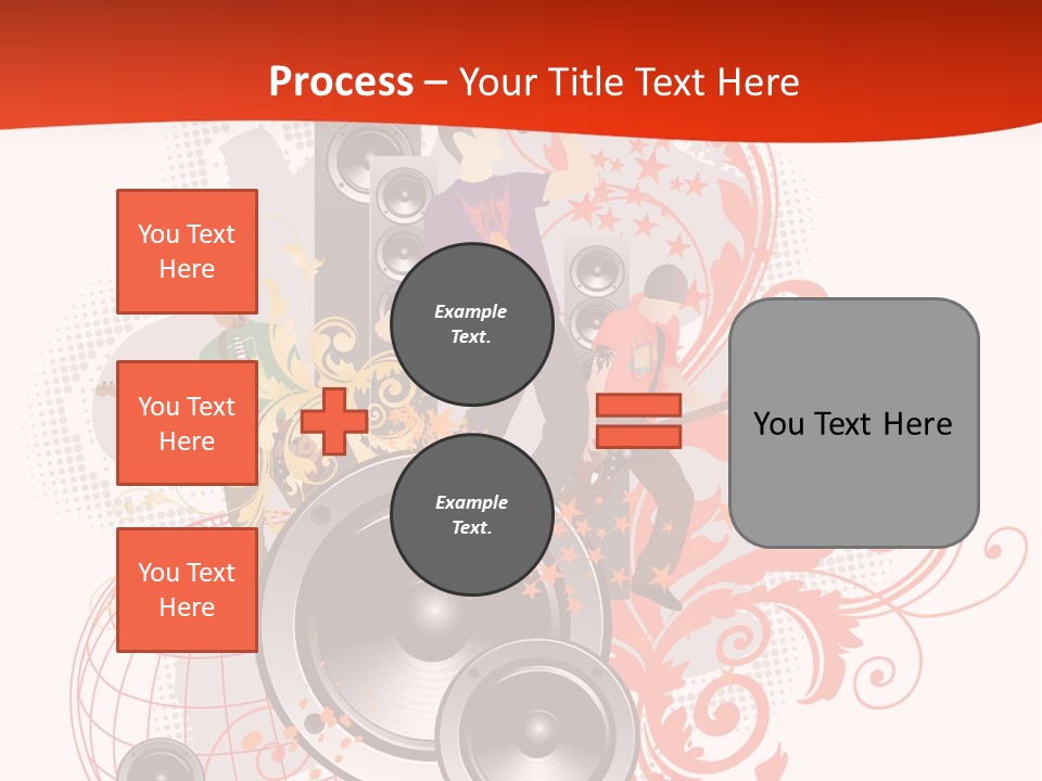 Illustration With Rock Band Stock Vector Illustration: PowerPoint Template