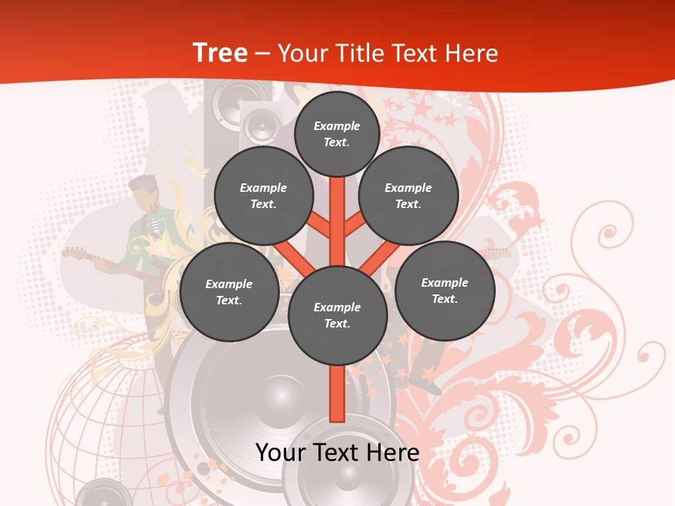 Illustration With Rock Band Stock Vector Illustration: PowerPoint Template