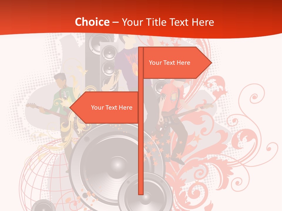 Illustration With Rock Band Stock Vector Illustration: PowerPoint Template