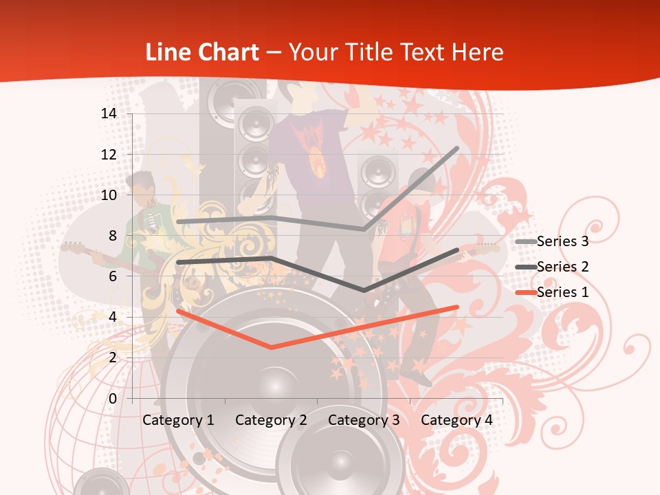 Illustration With Rock Band Stock Vector Illustration: PowerPoint Template