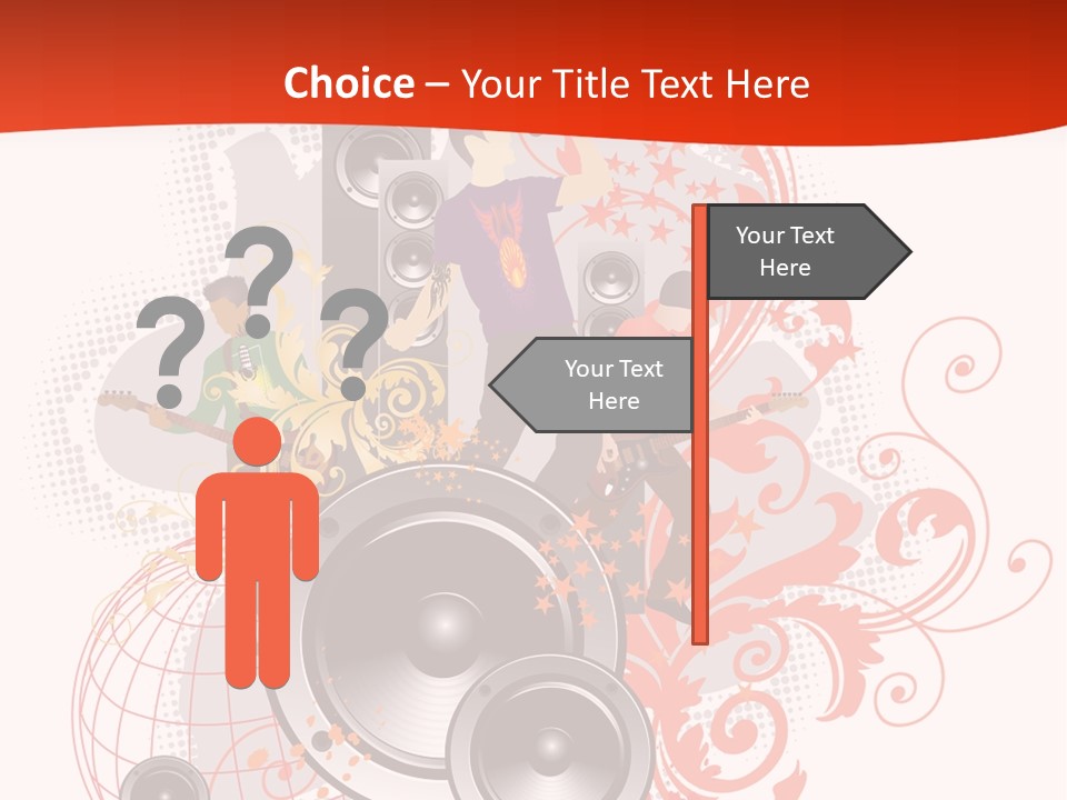 Illustration With Rock Band Stock Vector Illustration: PowerPoint Template