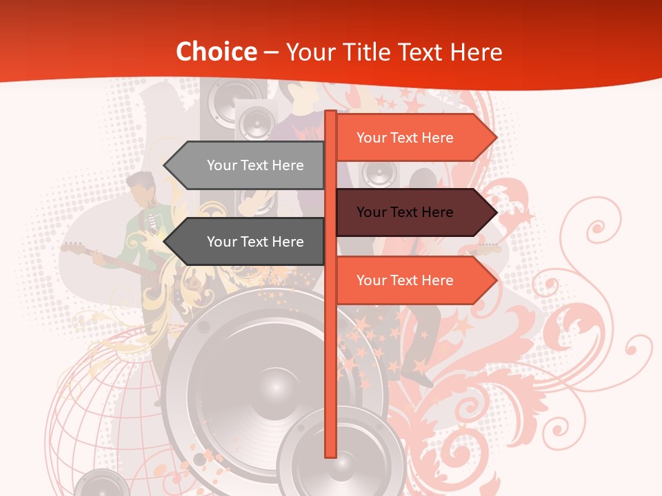 Illustration With Rock Band Stock Vector Illustration: PowerPoint Template