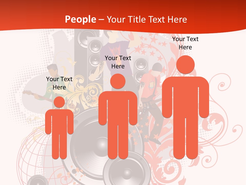 Illustration With Rock Band Stock Vector Illustration: PowerPoint Template