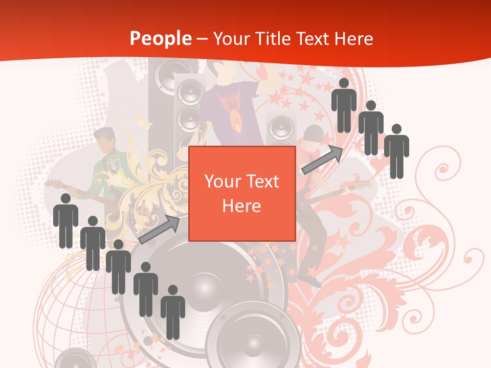 Illustration With Rock Band Stock Vector Illustration: PowerPoint Template