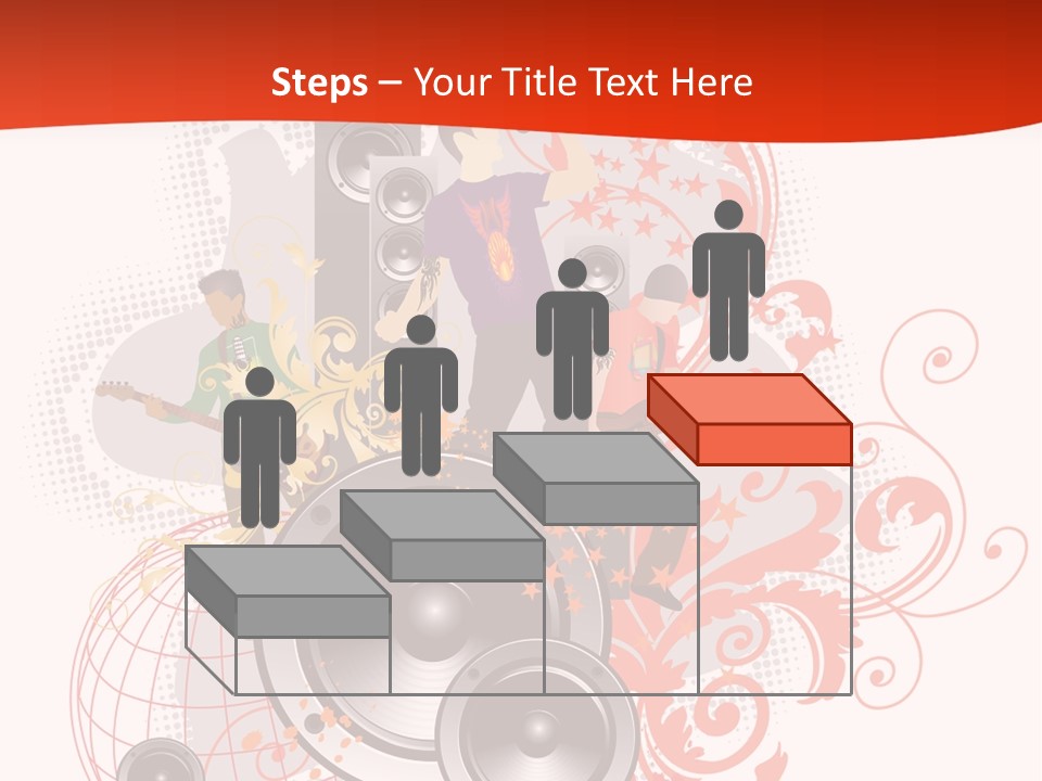 Illustration With Rock Band Stock Vector Illustration: PowerPoint Template