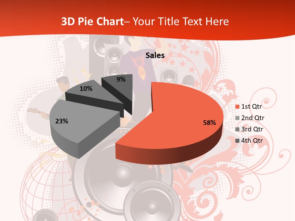 Illustration With Rock Band Stock Vector Illustration: PowerPoint Template