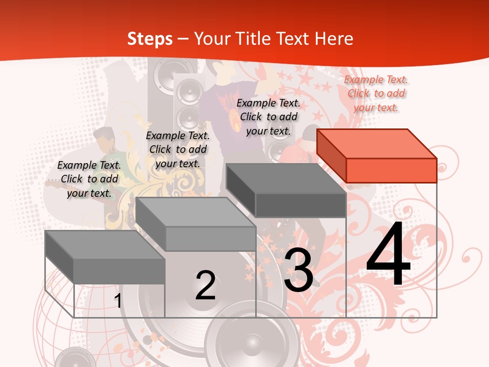 Illustration With Rock Band Stock Vector Illustration: PowerPoint Template