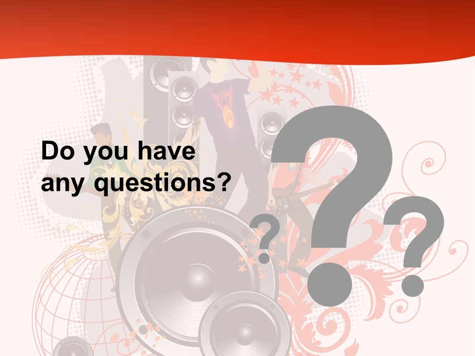 Illustration With Rock Band Stock Vector Illustration: PowerPoint Template