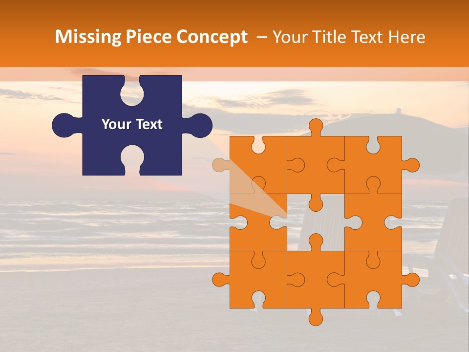 Two Beach Chairs Before Sunrise PowerPoint Template
