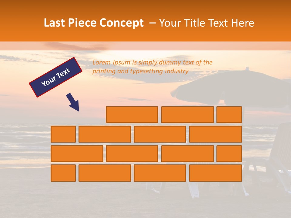 Two Beach Chairs Before Sunrise PowerPoint Template