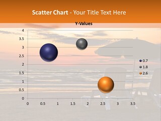 Two Beach Chairs Before Sunrise PowerPoint Template