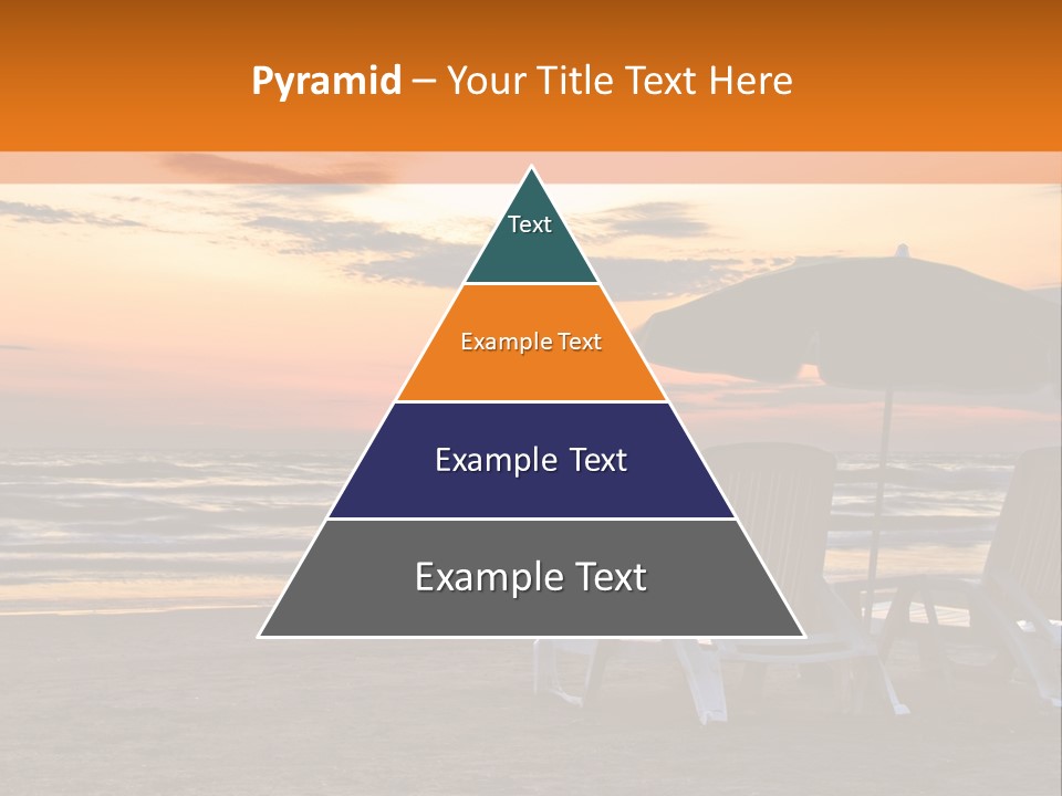 Two Beach Chairs Before Sunrise PowerPoint Template