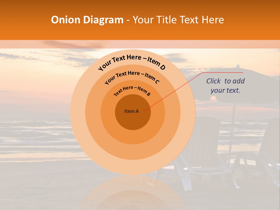Two Beach Chairs Before Sunrise PowerPoint Template
