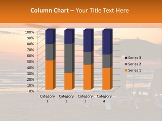 Two Beach Chairs Before Sunrise PowerPoint Template